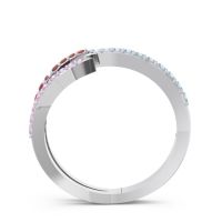 Petite Modern Open Pave Saggraha Ring