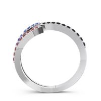 Petite Modern Open Pave Saggraha Ring