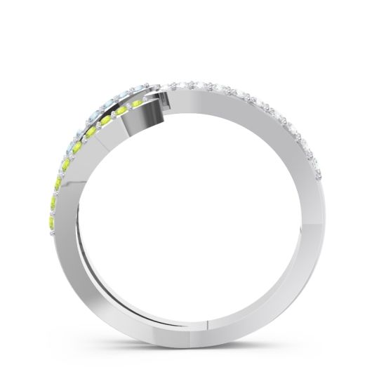 Petite Modern Open Pave Saggraha Ring