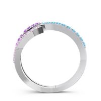 Petite Modern Open Pave Saggraha Ring