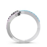 Petite Modern Open Pave Saggraha Ring