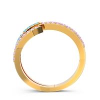 Petite Modern Open Pave Saggraha Ring