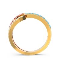 Petite Modern Open Pave Saggraha Ring