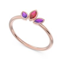 Petite Modern Bezel Marquise Pallavagkura Ring