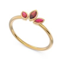 Petite Modern Bezel Marquise Pallavagkura Ring