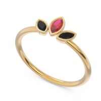 Petite Modern Bezel Marquise Pallavagkura Ring