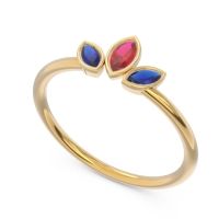 Petite Modern Bezel Marquise Pallavagkura Ring