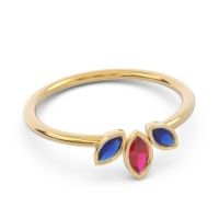 Petite Modern Bezel Marquise Pallavagkura Ring