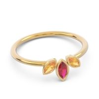 Petite Modern Bezel Marquise Pallavagkura Ring