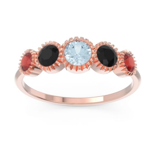 Petite Modern Bezel Milgrain Avastha Ring