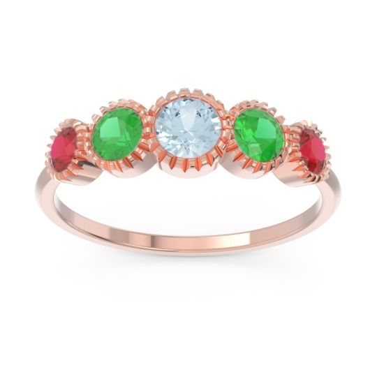 Petite Modern Bezel Milgrain Avastha Ring