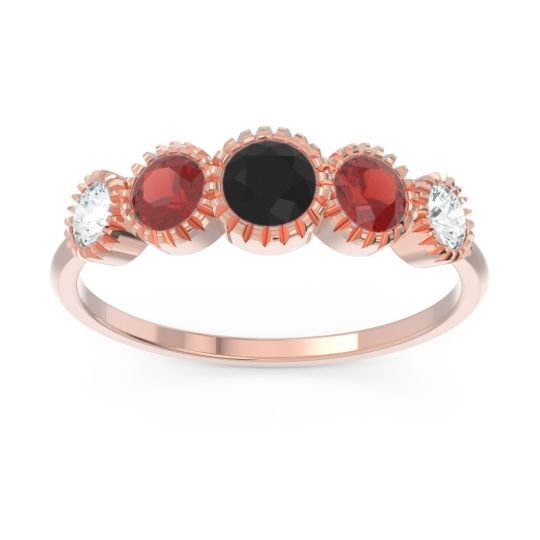 Petite Modern Bezel Milgrain Avastha Ring