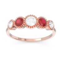 Petite Modern Bezel Milgrain Avastha Ring