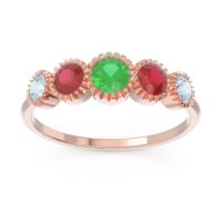 Petite Modern Bezel Milgrain Avastha Ring