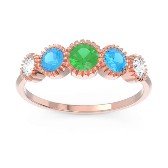 Petite Modern Bezel Milgrain Avastha Ring