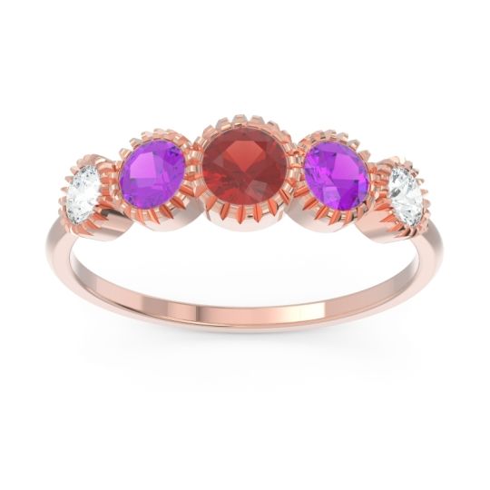 Petite Modern Bezel Milgrain Avastha Ring