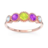 Petite Modern Bezel Milgrain Avastha Ring