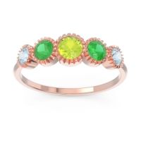 Petite Modern Bezel Milgrain Avastha Ring