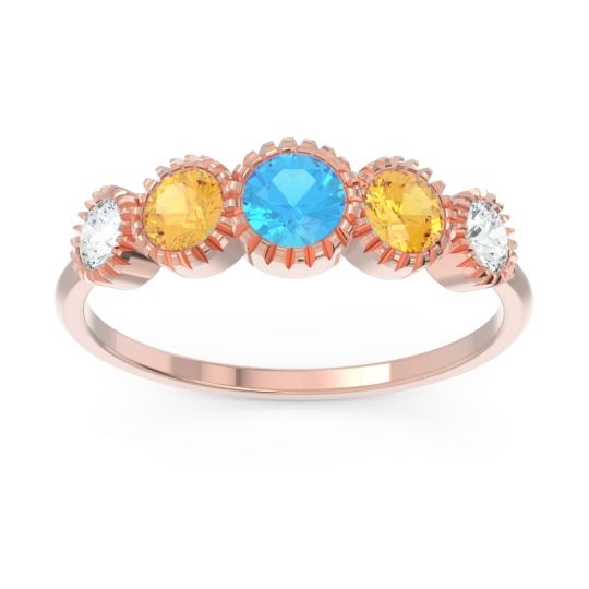 Petite Modern Bezel Milgrain Avastha Ring