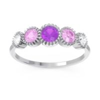 Petite Modern Bezel Milgrain Avastha Ring