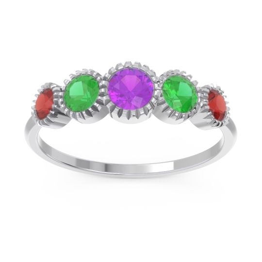 Petite Modern Bezel Milgrain Avastha Ring