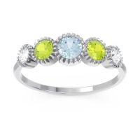 Petite Modern Bezel Milgrain Avastha Ring