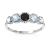 Petite Modern Bezel Milgrain Avastha Ring