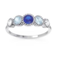 Petite Modern Bezel Milgrain Avastha Ring