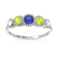 Petite Modern Bezel Milgrain Avastha Ring