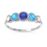 Petite Modern Bezel Milgrain Avastha Ring