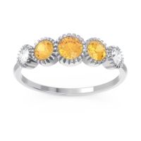 Petite Modern Bezel Milgrain Avastha Ring