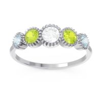 Petite Modern Bezel Milgrain Avastha Ring