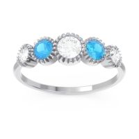 Petite Modern Bezel Milgrain Avastha Ring
