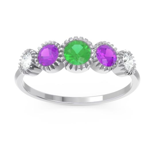 Petite Modern Bezel Milgrain Avastha Ring