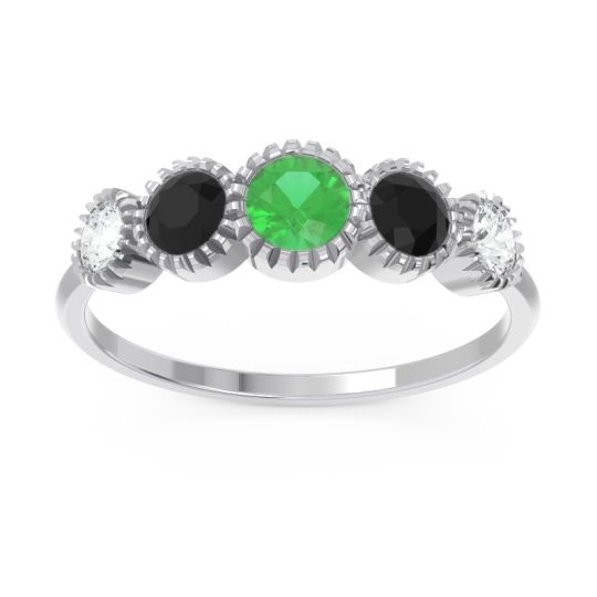 Petite Modern Bezel Milgrain Avastha Ring