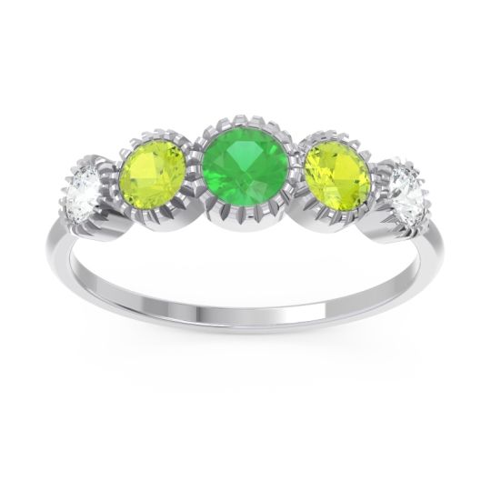Petite Modern Bezel Milgrain Avastha Ring