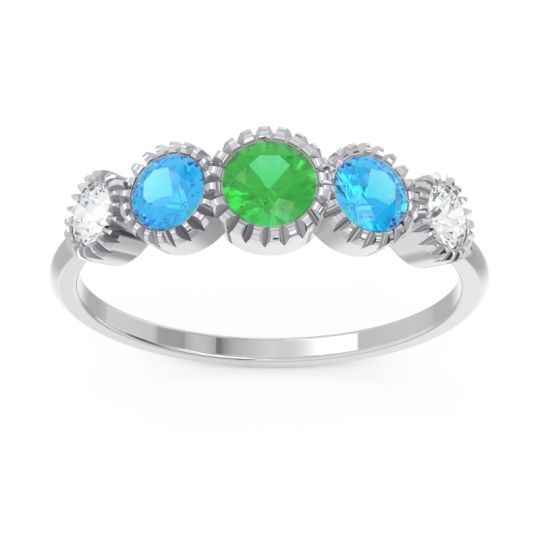 Petite Modern Bezel Milgrain Avastha Ring