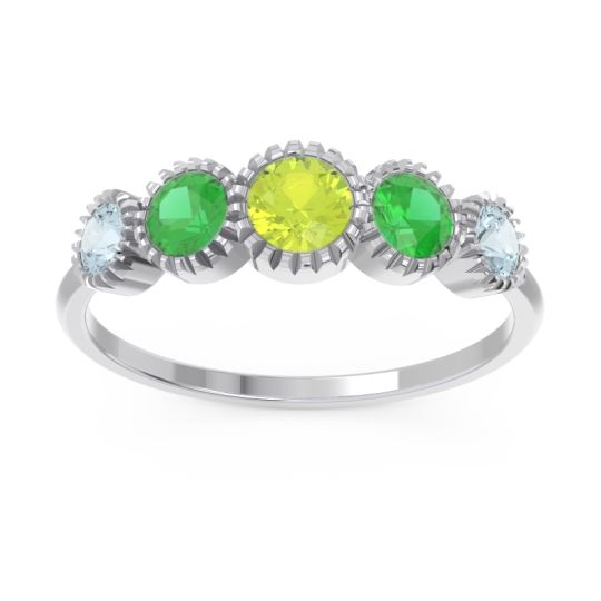 Petite Modern Bezel Milgrain Avastha Ring