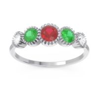Petite Modern Bezel Milgrain Avastha Ring