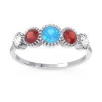 Petite Modern Bezel Milgrain Avastha Ring
