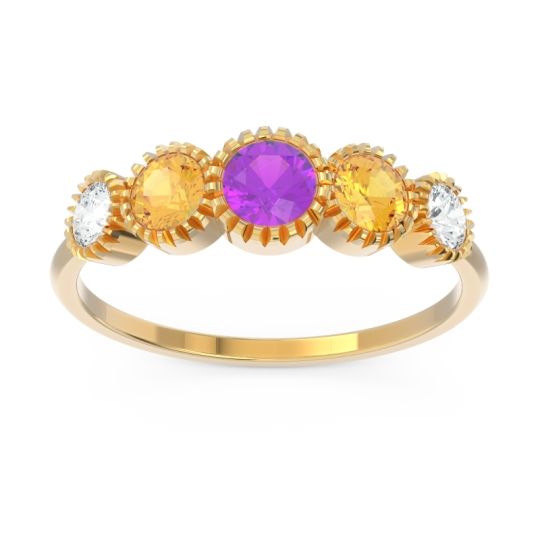 Petite Modern Bezel Milgrain Avastha Ring