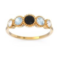 Petite Modern Bezel Milgrain Avastha Ring