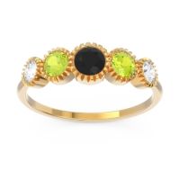 Petite Modern Bezel Milgrain Avastha Ring