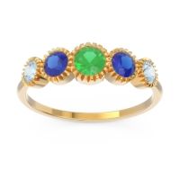 Petite Modern Bezel Milgrain Avastha Ring