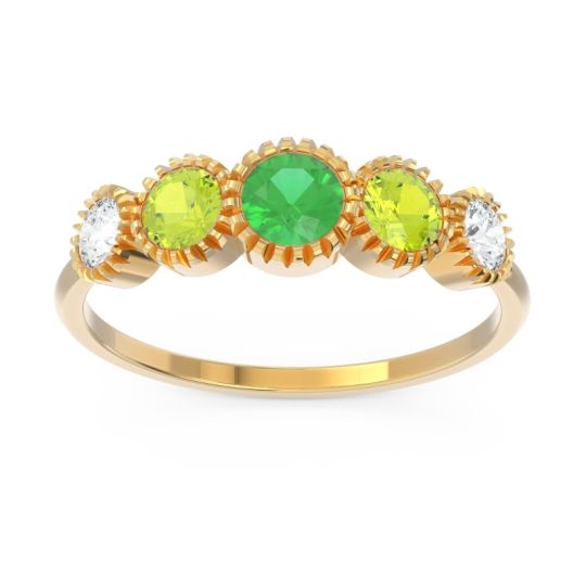 Petite Modern Bezel Milgrain Avastha Ring