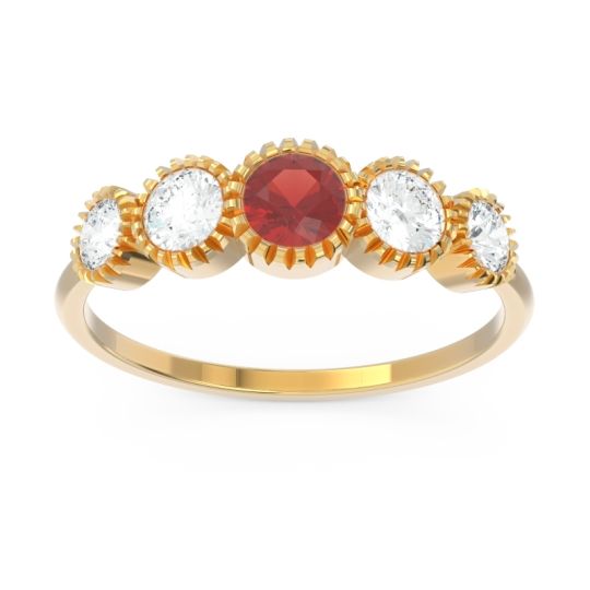 Petite Modern Bezel Milgrain Avastha Ring