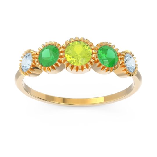 Petite Modern Bezel Milgrain Avastha Ring