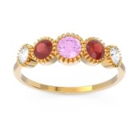 Petite Modern Bezel Milgrain Avastha Ring