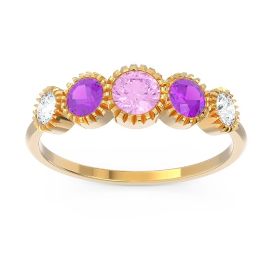 Petite Modern Bezel Milgrain Avastha Ring