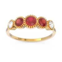 Petite Modern Bezel Milgrain Avastha Ring